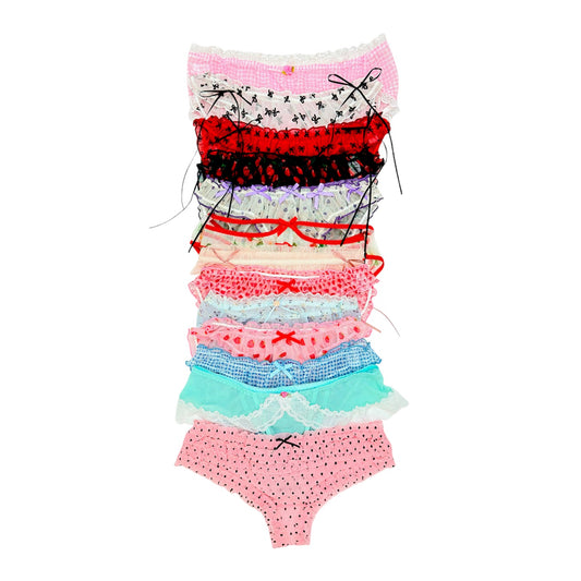 XS -2XL Size Conquete vintage flower Panty Polka Dot Floral Sexy Cotton Cotton Fabric Mesh Panties Womenswear fall underwear