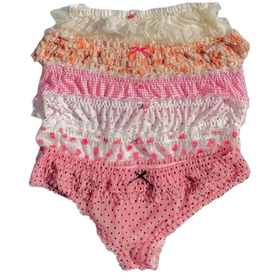 L 3XL  size Undies lace coquette panties Floral Sweet Cute Sweet Womenswear Underwear fall underwear Comfort Print