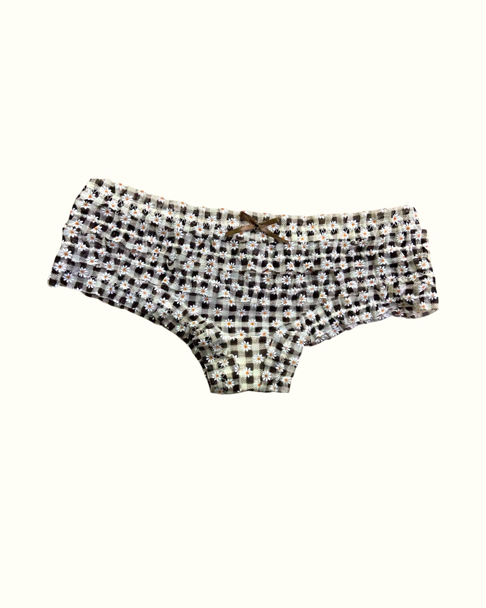 Vintage Gingham Daisy Ruffle Panties