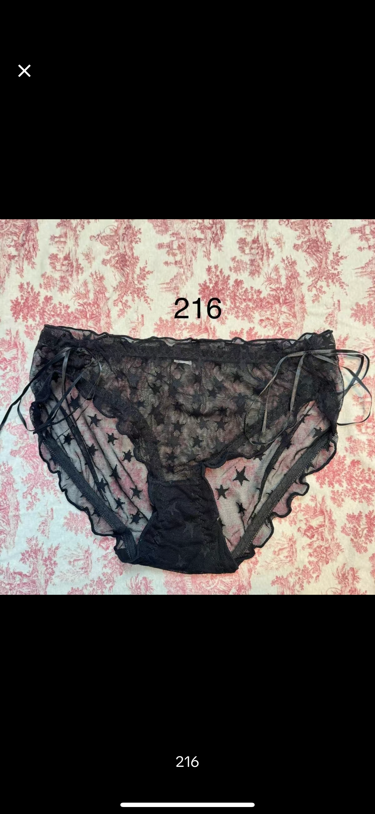 Small size coquette ruffle lace panties