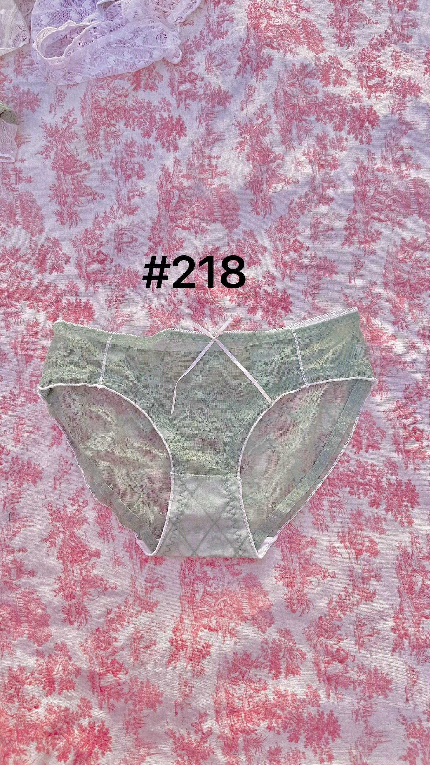 Small size coquette ruffle lace panties