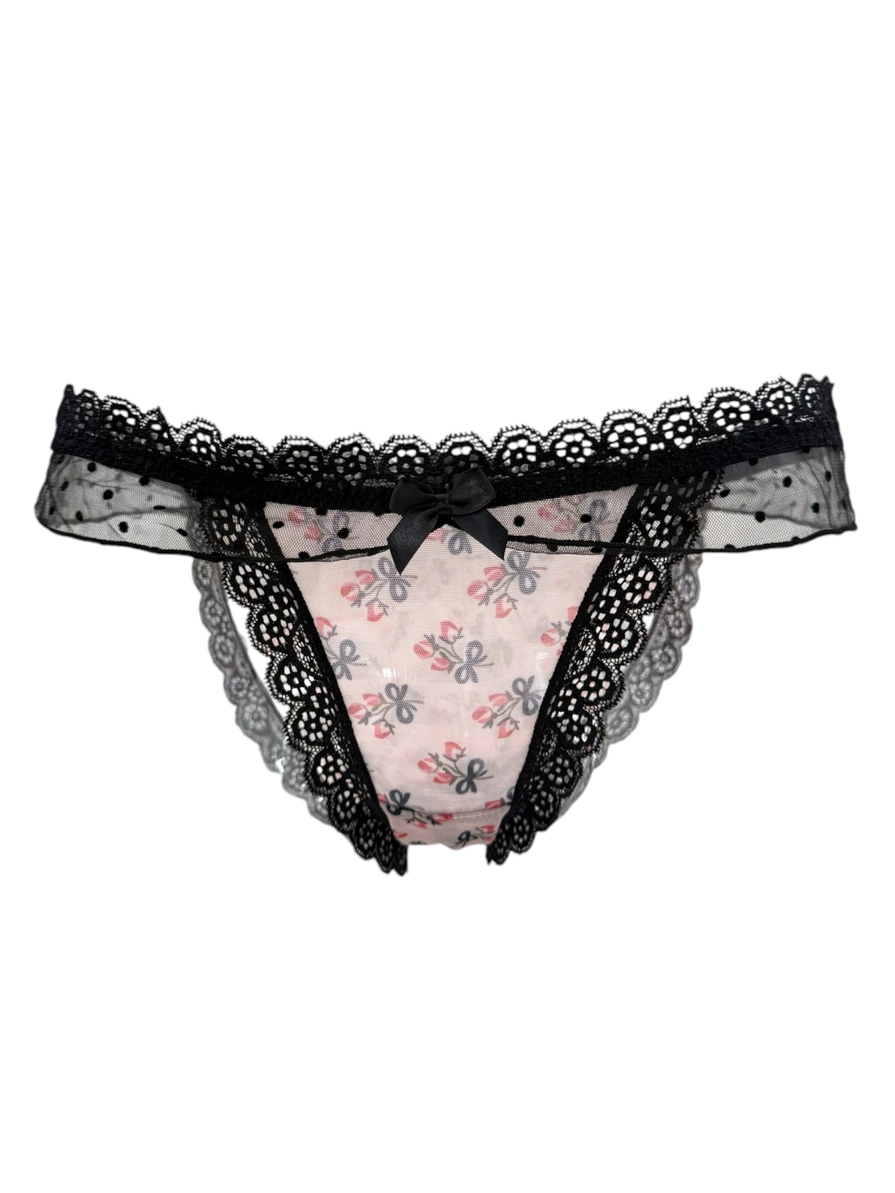 XS -2XL Size Conquete vintage flower Panty Polka Dot Floral Sexy Cotton Cotton Fabric Mesh Panties Womenswear fall underwear