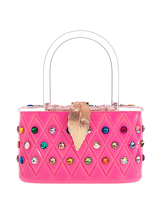 Dolce & Gabbana Plexiglass Dolce Box Bag With Crystals